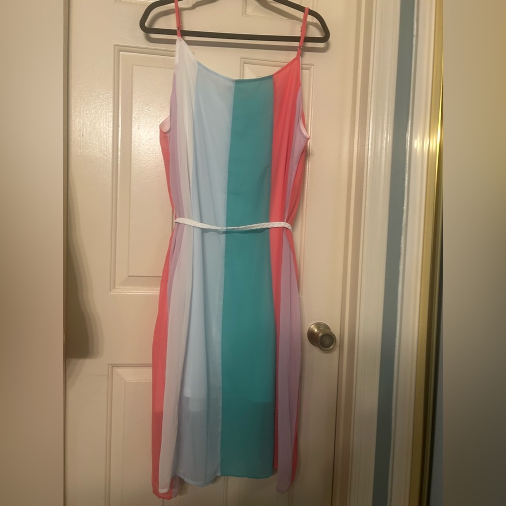 Andrew By Unit Color Block Dress Size 1x - image 3